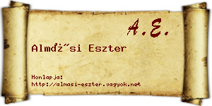 Almási Eszter névjegykártya